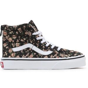VANS Sk8-Hi Skate Shoes Girls Canvas Suede Black Rose Dream Sneakers Sz 2.5